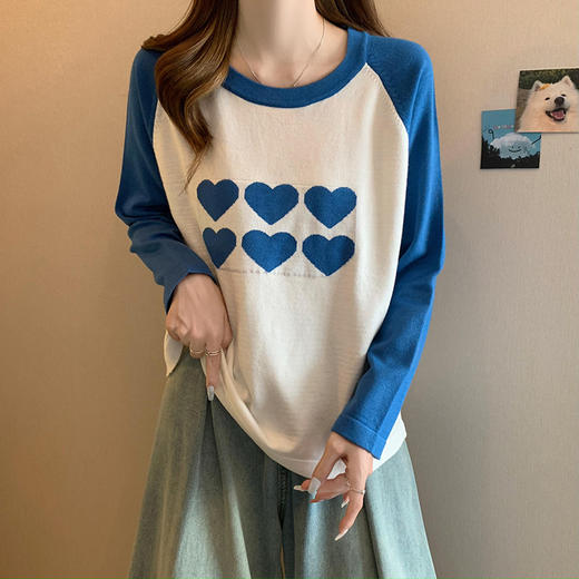 大码女装2025秋冬装新款洋气针织衫上衣胖mm宽松百搭打底衫 商品图1