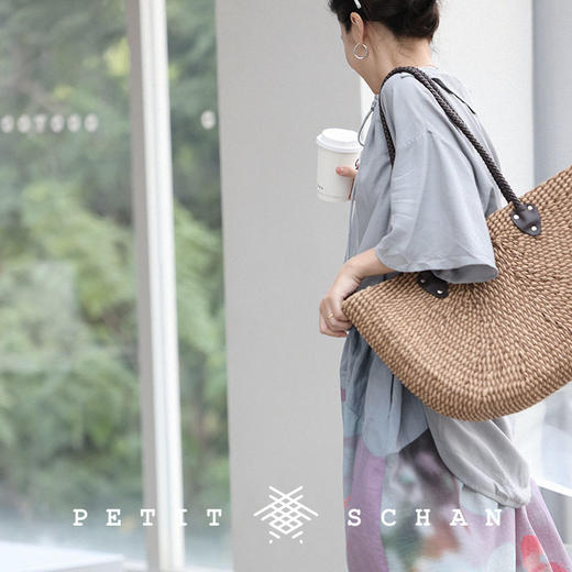 PETIT SCHAN小闪  CLO#309 Wandering Poet 流浪诗人 莱赛尔棉麻系绳造型感半袖衬衫短袖 商品图3