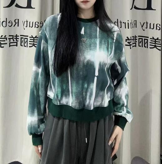 16GD前幅铭牌扎染长袖卫衣40219（绿） 春季 406251032105 商品图0
