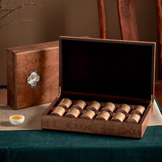 花梨木【木盒.12罐毛尖】45元1套.整箱18套 商品图1