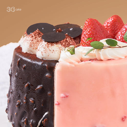 黑巧莓莓双拼冰淇淋蛋糕，可选1.5磅「此东莞、佛山不配送」 商品图1
