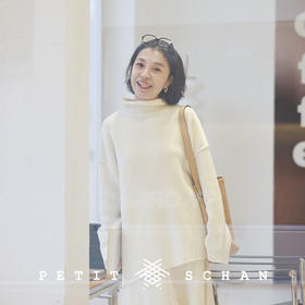PETIT SCHAN小闪 CLO#184 quicksand 流沙 100%黄金羊毛结构设计毛衣/伞裙
