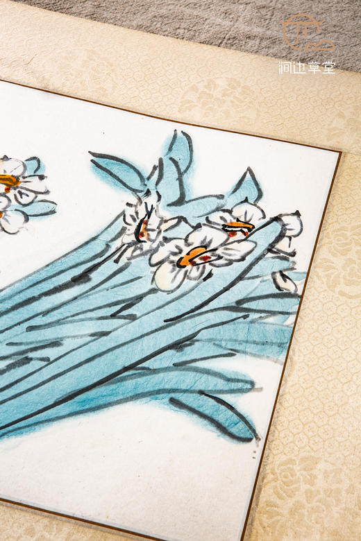 80年代杭州西湖艺苑木版水印“潘天寿《水仙》” 商品图4