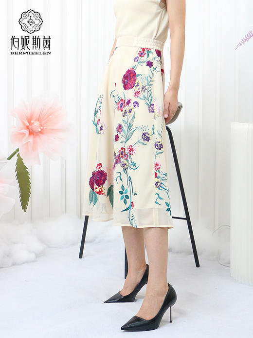 黄白游色、漆黑色半裙LZ3B10 商品图8