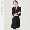 FUYAO 拼接撞色西装连衣裙2024春季新款女装气质重工国风复古裙子 商品缩略图0