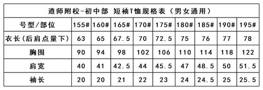 遵师附校-短袖T恤 商品图4
