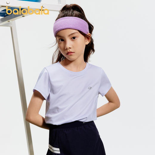 巴拉巴拉童装t恤新款儿童女童夏装短袖大童运动速干上衣甜美 商品图2