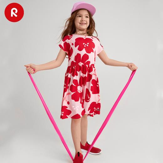 reima女孩儿童大童裙子2024春夏新款木糖醇凉感洋气防晒连衣裙 商品图1