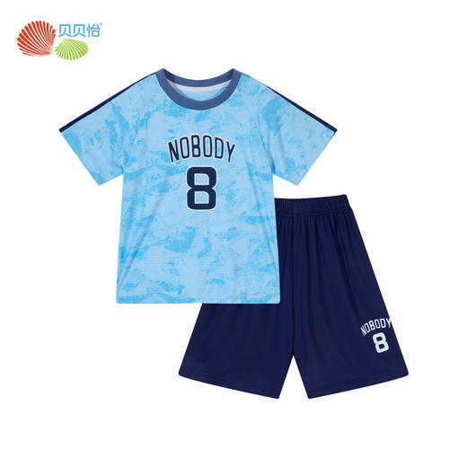 贝贝怡童装男童夏季运动套装速干透气2024新款儿童男孩夏款篮球服ZB2DT008 商品图6