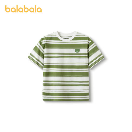 巴拉巴拉童装短袖条纹t恤男童夏季新款亲子纯棉打底上衣女酷 商品图4