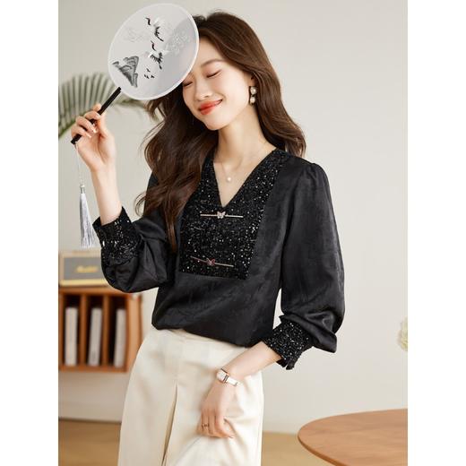 新中式国风，复古设计感搭配马面裙上衣CC-QL-S6678 商品图1