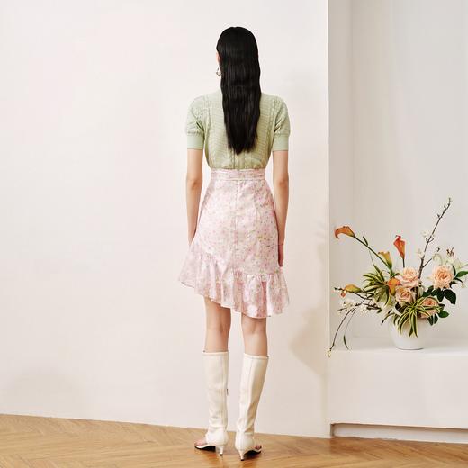 MAXRIENY | 摩登新中式半身裙2023夏季新款不规则裙摆少女感开叉(货号:MS88SK293F70) 商品图4