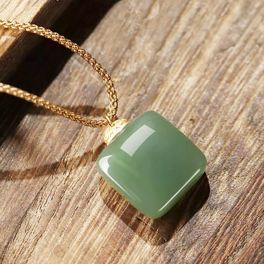 【经典】晴水和田玉方形小无事牌 玉质温润 厚实饱满 商品图4