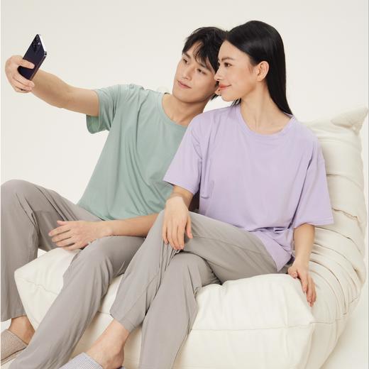 连绵·莫代尔凉感短袖长裤睡衣套装（男/女） 商品图2