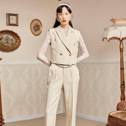 MAXRIENY | 时髦OL烟管裤2023秋季高腰休闲裤显瘦九分裤(货号:MC87PA514) 商品图3