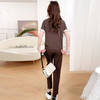 OYMXYKL-LSA13-L夏款短款洋气休闲短袖小衫简约修身显瘦时尚直筒裤运动两件套装 商品缩略图3