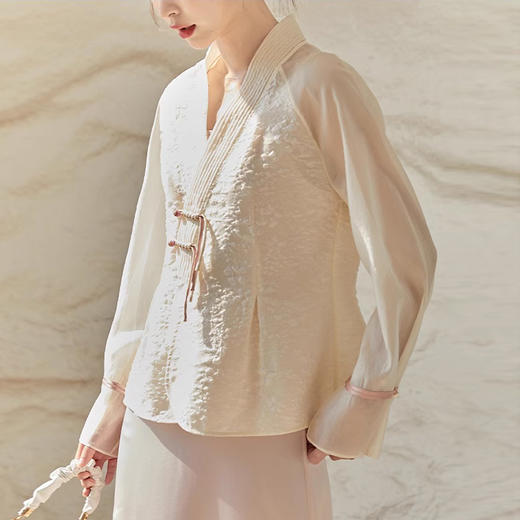 裁缝学苑AQ242新中式国风复古外套纸样女装防晒交领薄款短上衣打板 商品图3