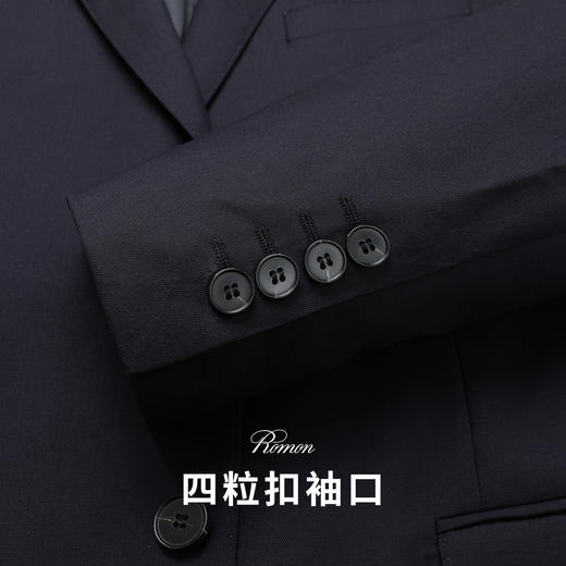 【70羊毛】罗蒙男士羊毛西装套装两件套商品质商务正装职业通勤西服套装 商品图5
