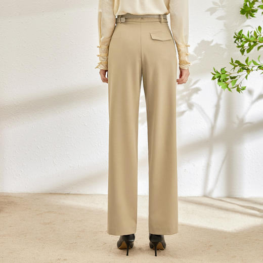 小众气质通勤休闲，高腰显瘦遮肉直筒西裤阔腿裤WLZD-2401509 商品图1