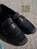 一款两穿波点BlingBling烫钻弹力色丁乐福鞋 里垫小羊皮 细腻柔滑透气好 优雅特别 DA牌轻奢感 耐磨舒适好走 平跟优雅知性 开车上班百搭舒适通勤 双色可选 商品缩略图5