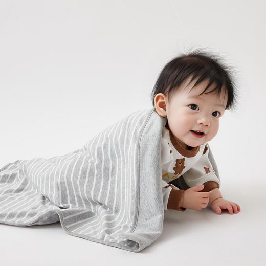 经典怡比全棉抱毯HY23WIC001白灰色调80*80cm 商品图0
