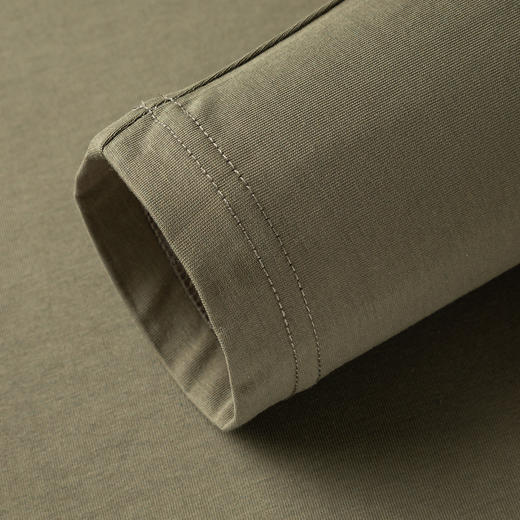 【桑蚕丝】罗蒙春秋时尚胸花长袖t恤男舒适打底衫男士秋衣男士体恤长袖 商品图7