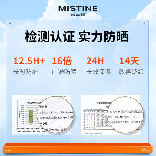 蜜丝婷 Mistine 水感清透倍护防晒乳 SPF50+PA+++ 40ml 身体面部隔离紫外线防晒液 小黄帽面部防晒 商品图1