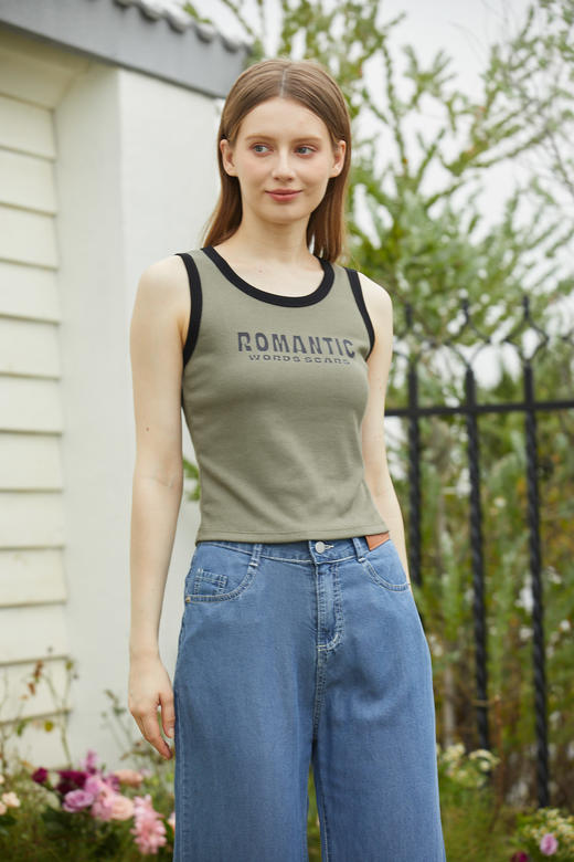 【第二件 0 元｜ 满2件 5 折】【秀黛】女时尚罗纹撞色背心女士背心L2776012T【门店同款】 商品图4