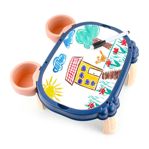 【二合一绘画积木桌，学习&娱乐两不误！】儿童多功能滚珠积木桌，绘画益智拼装玩具积木幼儿园礼物，一桌满足多种需求-QQ 商品图2