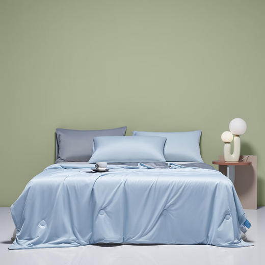 百丽安娜（Belle Anna）云母凉感丝夏凉被-蓝灰 商品图0