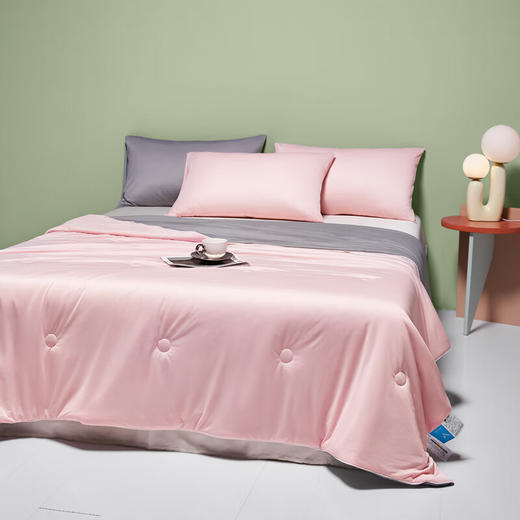 百丽安娜（Belle Anna）云母凉感丝夏凉被-粉灰 商品图2