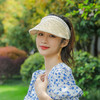 【时尚美观显头小！夏季珍珠遮阳帽】遮阳防晒防紫外线，小众设计，海边沙滩太阳空顶帽子，夏季草帽 商品缩略图0