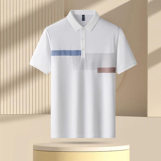 罗蒙夏季男士时尚百搭简约男t恤短袖polo衫舒适亲肤polo衫男短袖 商品图2