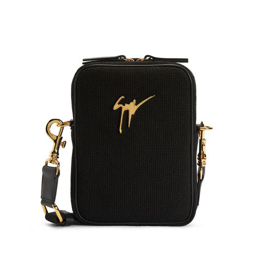 Giuseppe Zanotti 男士金属签名徽标单肩包 黑色 EBU4003001 商品图0