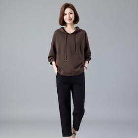 HR WS31769套装气质时尚简约百搭复古卫衣休闲裤