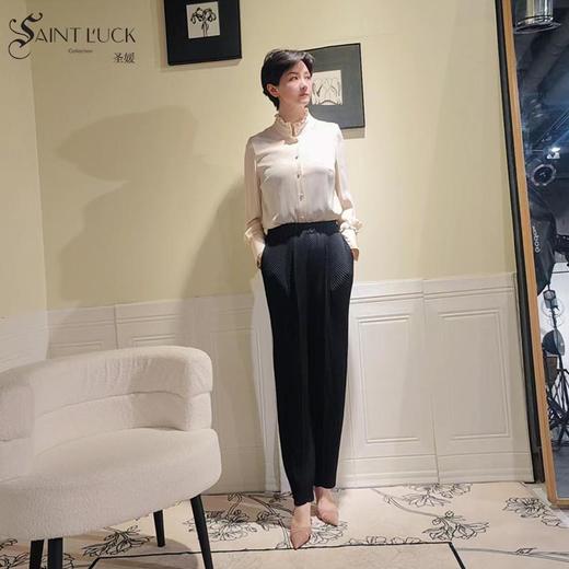 SAINT L’UCK/圣媛女装时尚褶皱休闲裤SA124C16 商品图0