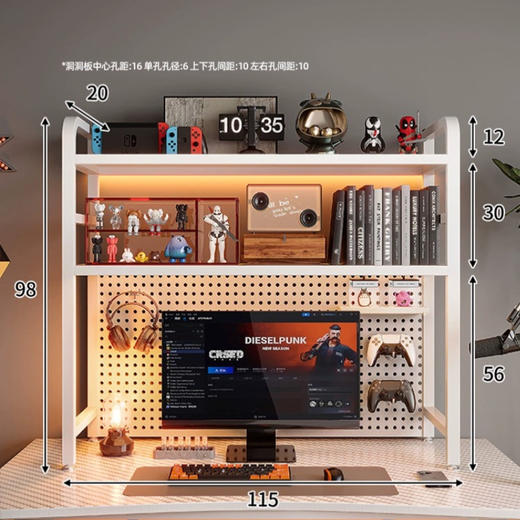 铁艺桌面置物架书桌收纳学生置物架桌上电脑桌装饰多层架子整理架 商品图6