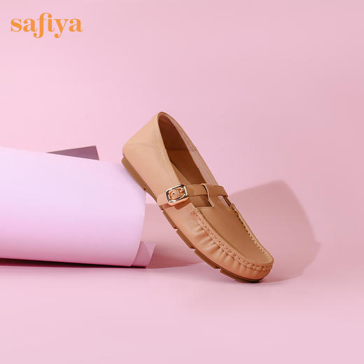 Safiya/索菲娅2024春季新款真皮T字带休闲百搭软底单鞋 SF41111086 商品图7
