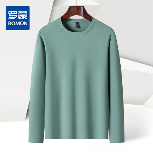【珠地面料】罗蒙春夏圆领t恤男长袖t恤男舒适男士t恤长袖上衣男体恤 商品图5