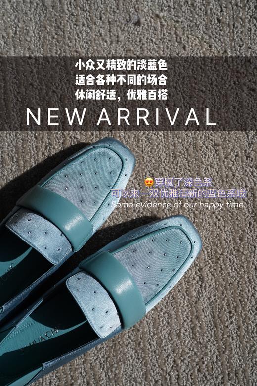 一款两穿波点BlingBling烫钻弹力色丁乐福鞋 里垫小羊皮 细腻柔滑透气好 优雅特别 DA牌轻奢感 耐磨舒适好走 平跟优雅知性 开车上班百搭舒适通勤 双色可选 商品图2