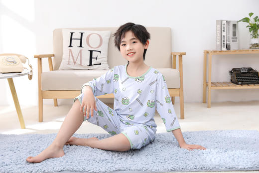 【39元限时秒杀】【秀黛】男童圆领针织印花空调衫男童睡衣家居服H1441002T【门店同款】【如遇缺货自动退款，介意勿拍】 商品图6