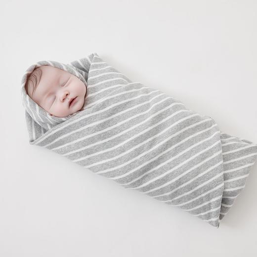 经典怡比全棉抱毯HY23WIC001白灰色调80*80cm 商品图1
