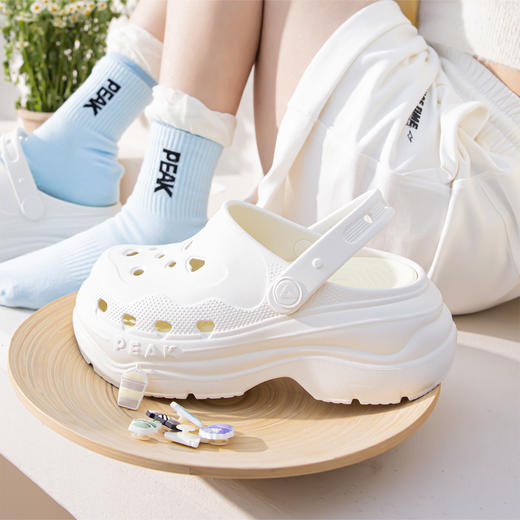 匹克态极奶酪洞洞鞋女鞋夏季新款时尚增高百搭拖鞋女ET42042L 商品图10