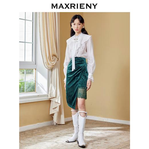 MAXRIENY-复古风丝绒半身裙(货号:MC87SK550) 商品图3