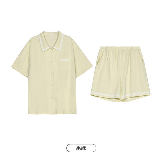 都市丽人生活家居春夏睡衣女凉感无尘棉家居服薄款短袖短裤女士套装新年本命年红品LH41B9 商品图10