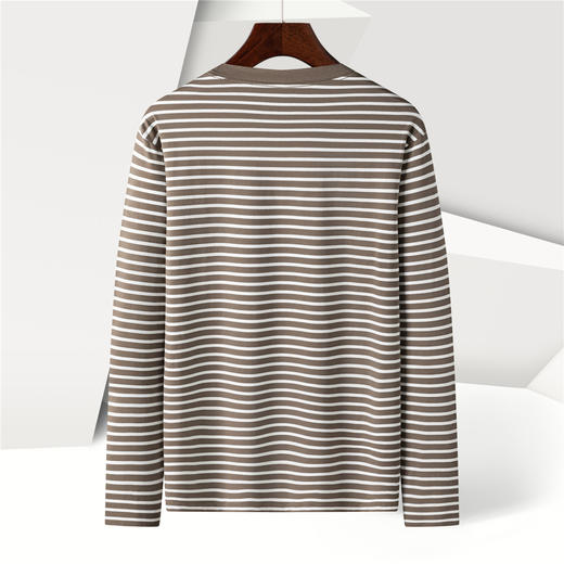 【桑蚕丝混纺】罗蒙春夏男装绣花胸标海魂衫t恤男长袖t恤男时尚男士t恤长袖男 商品图7