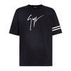 Giuseppe Zanotti 男士签名涂鸦徽标印花棉质圆领短袖T恤 黑色 ERU3013004 商品缩略图0