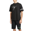 Giuseppe Zanotti 男士签名涂鸦徽标印花棉质圆领短袖T恤 黑色 ERU3013004 商品缩略图1