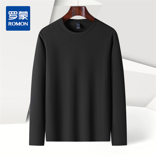 【珠地面料】罗蒙春夏圆领t恤男长袖t恤男舒适男士t恤长袖上衣男体恤 商品图9
