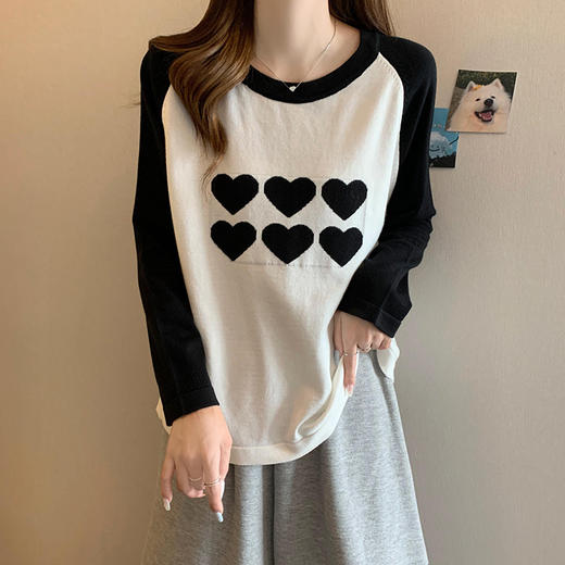 大码女装2025秋冬装新款洋气针织衫上衣胖mm宽松百搭打底衫 商品图2